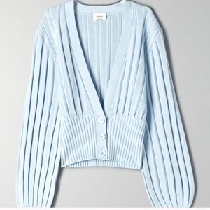 aritzia plunge front cardigan